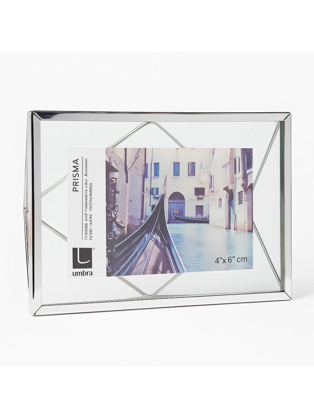Umbra Prisma Floating Picture Frame – Chrome – 4x6 – New in Box